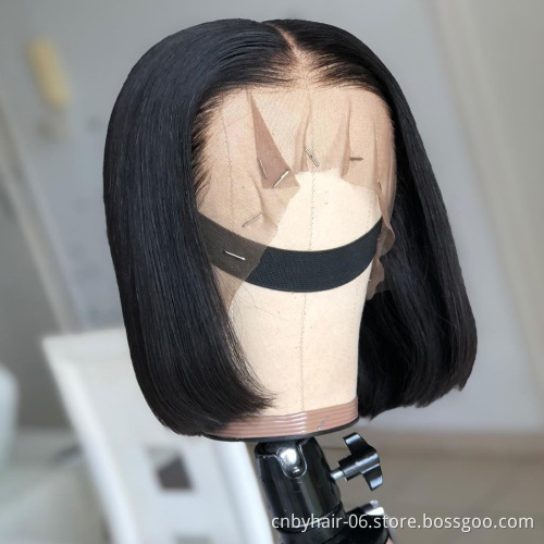 Free Shipping Brazilian Human Hair Short Bob Lace Front Wigs,Short 8 Inch Natural Virgin Hair Human Lace Wigs Bob Wigs